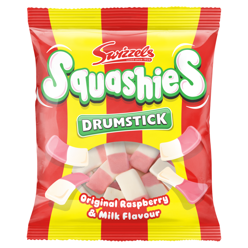 Swizzels Squashies Drumstick Original Raspberry & Milk Flavour 120g