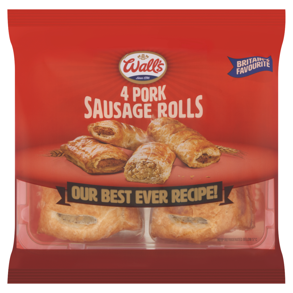 Wall’s 4 Pork Sausage Rolls 220g