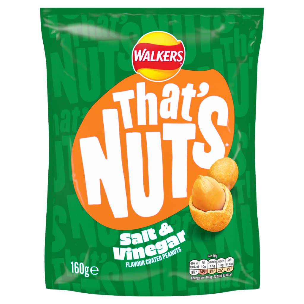 That’s Nuts Walkers Salt & Vinegar Sharing Coated Peanuts 160g