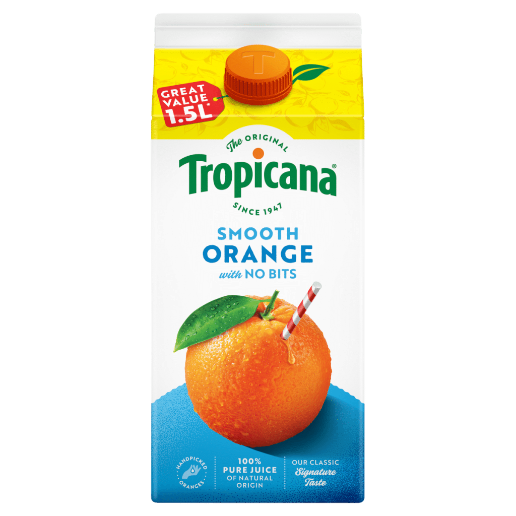 Tropicana Smooth Orange with No Bits 1.5L