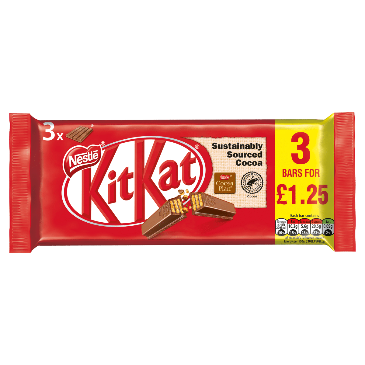 Kit Kat 4 Finger 3 x 41.5g (124.5g)