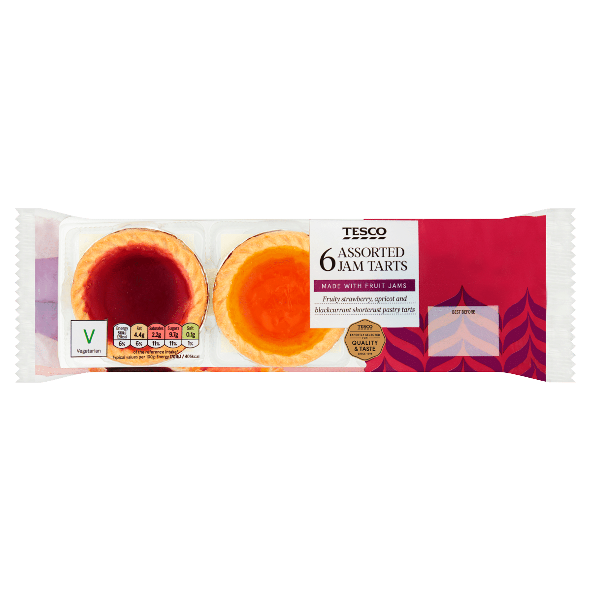 Tesco 6 Assorted Jam Tarts