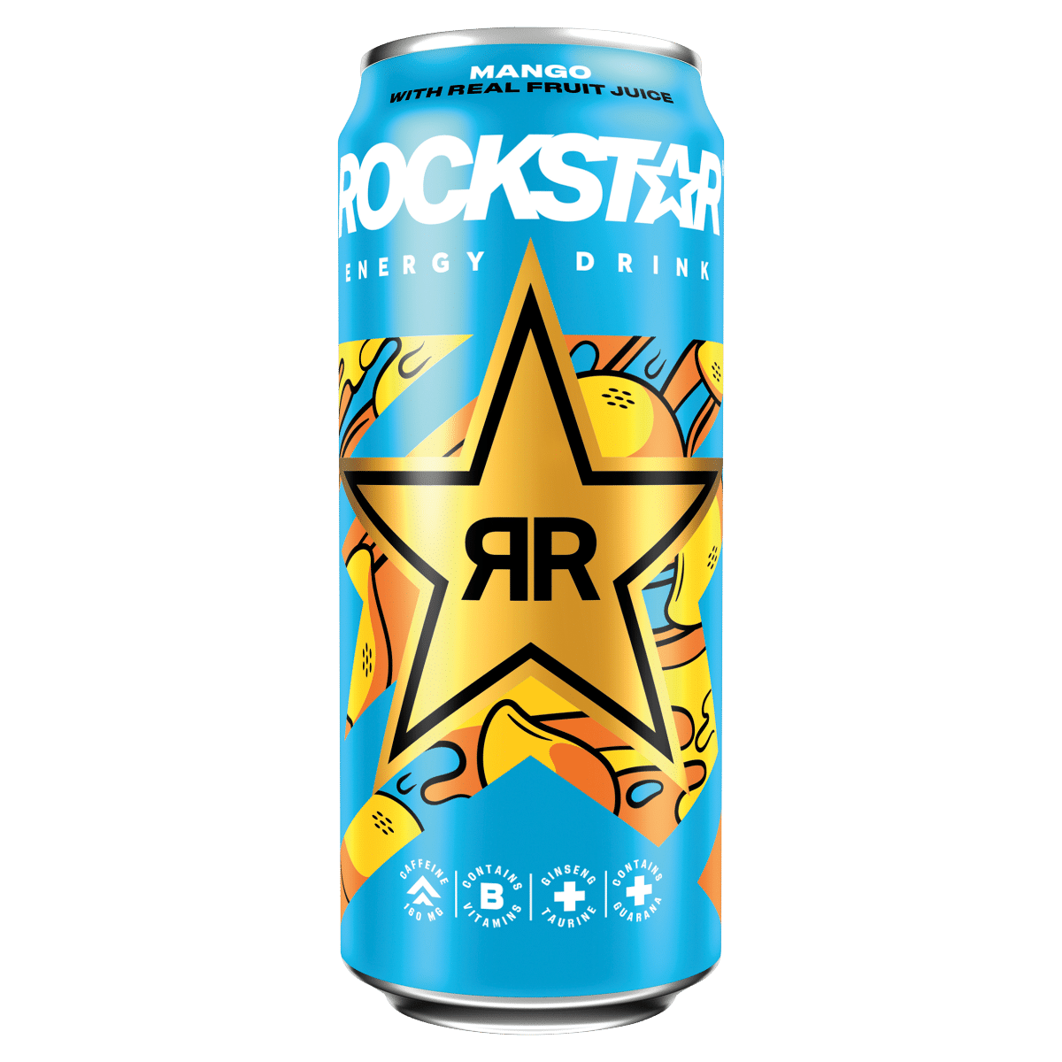 Rockstar Energy Drink Mango with Real Fruit Juice 500ml