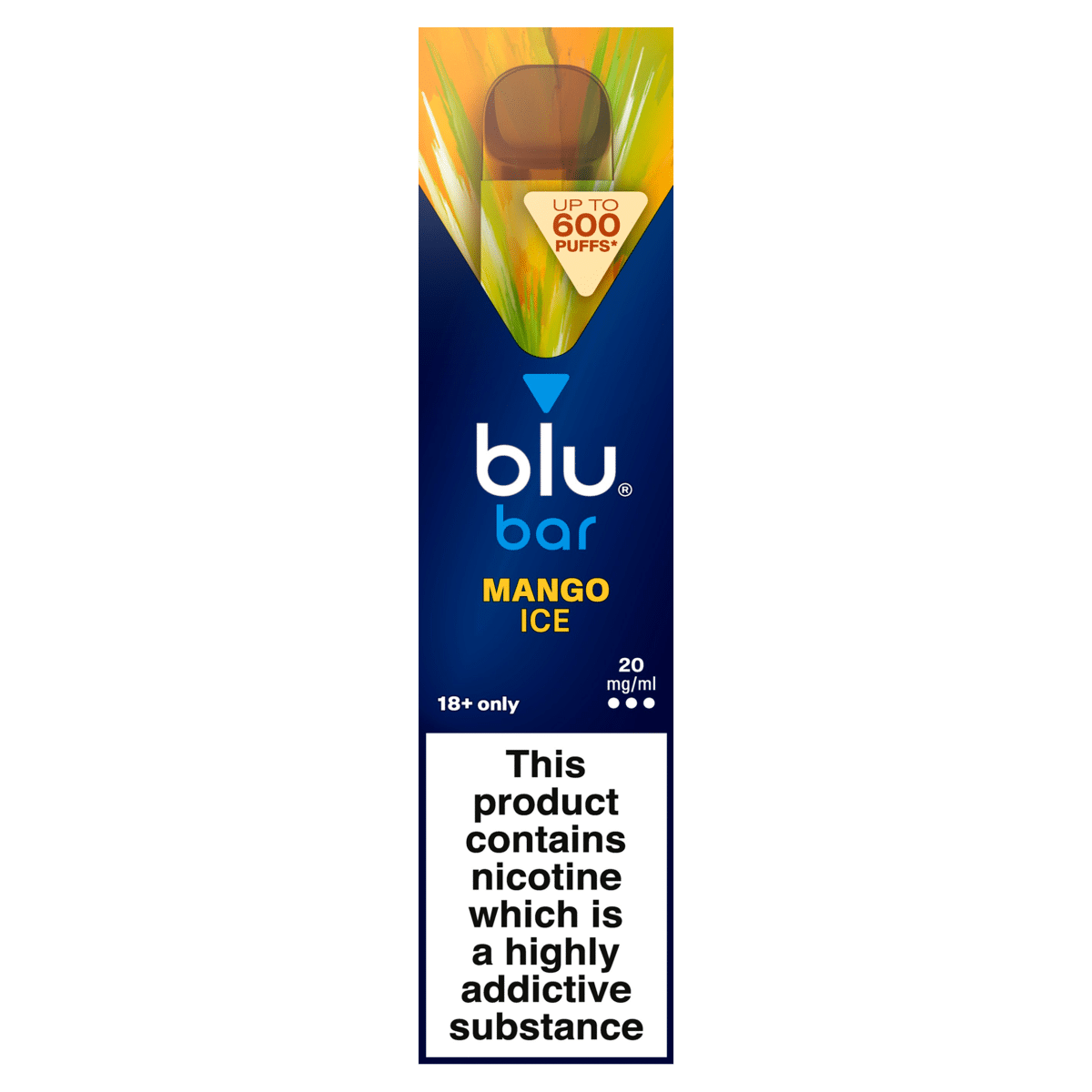 blu bar Mango Ice Disposable Vape 20mg/ml