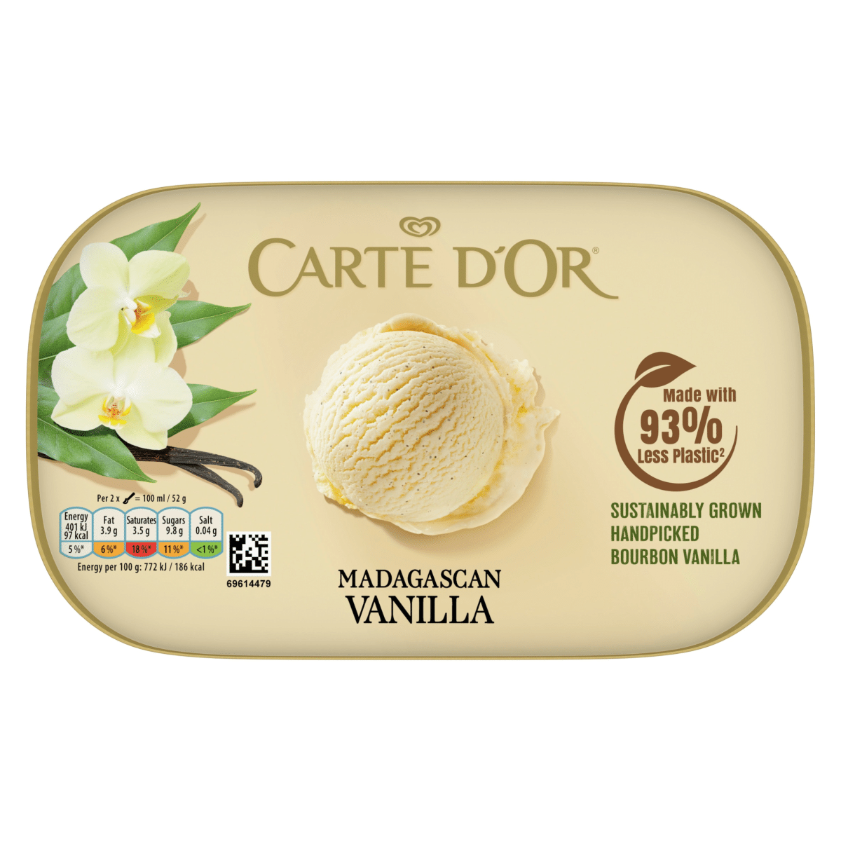 Carte D’or  Ice Cream Dessert Madagascan Vanilla 900 ml