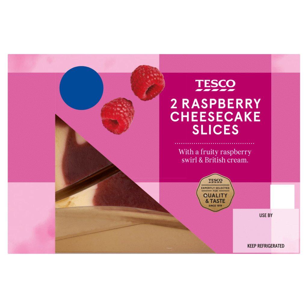 Tesco Raspberry Cheesecake Slices 2 x 90g (180g)