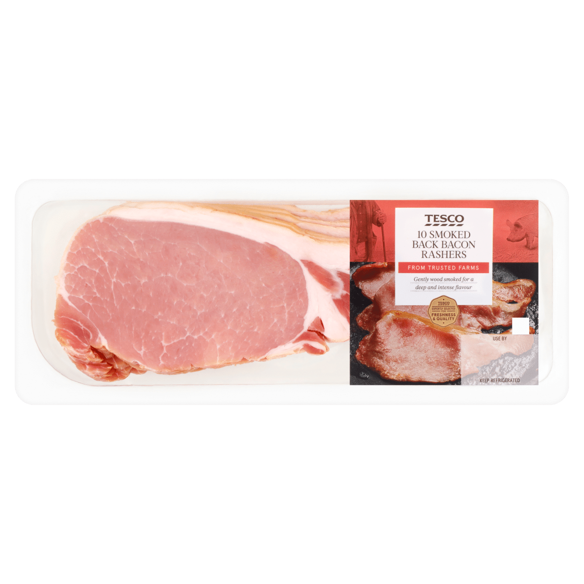 Tesco 10 Smoked Back Bacon Rashers 300g