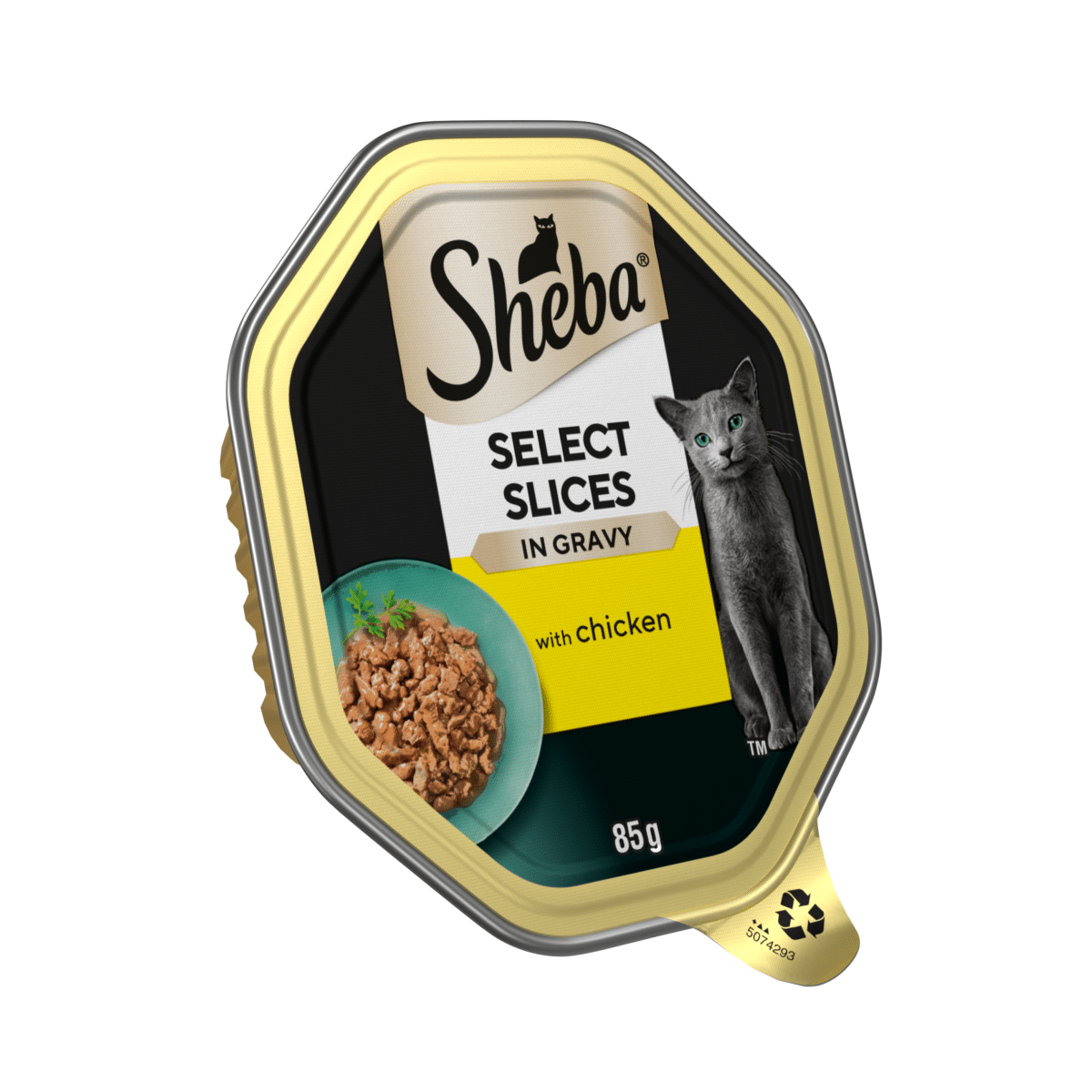 Sheba Select Slices Adult Cat Food Tray with Chicken in Gravy 85g
