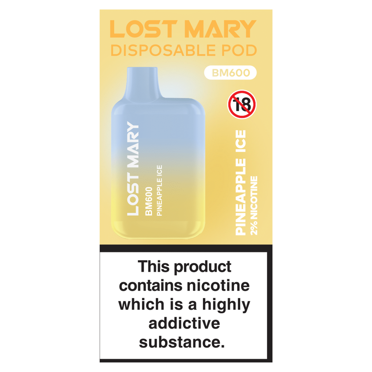 Lost Mary Disposable Pod BM600 Pineapple Ice