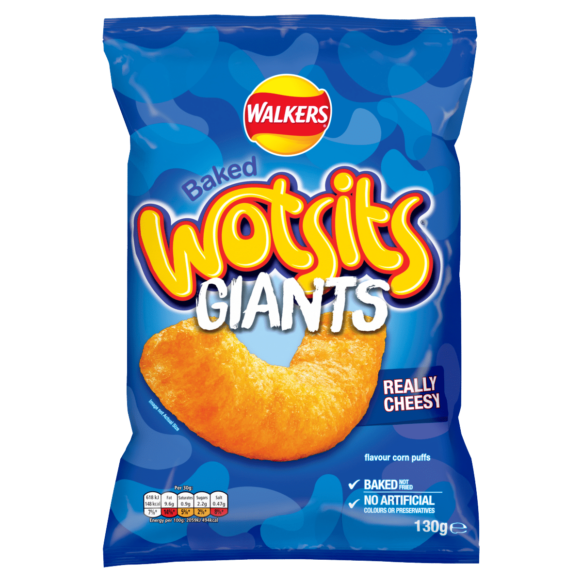 Walkers Wotsits Giants Really Cheesy Sharing Snacks Crisps 130g