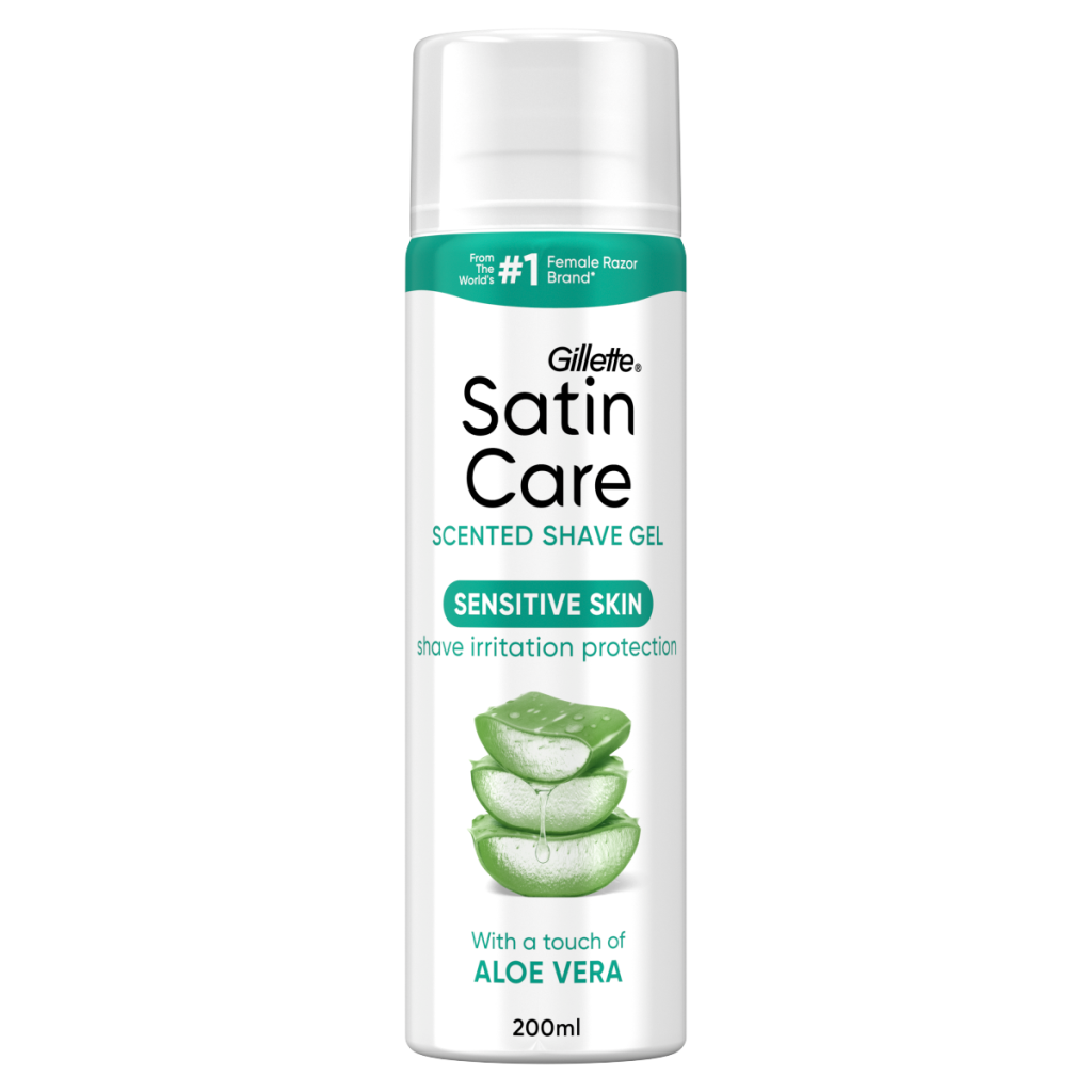 Gillette Satin Care Women’s Shave Gel, Aloe Vera Glide, 200ml