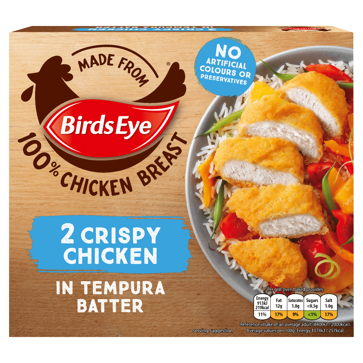 Birds Eye 2 Crispy Chicken in Tempura Batter 170g