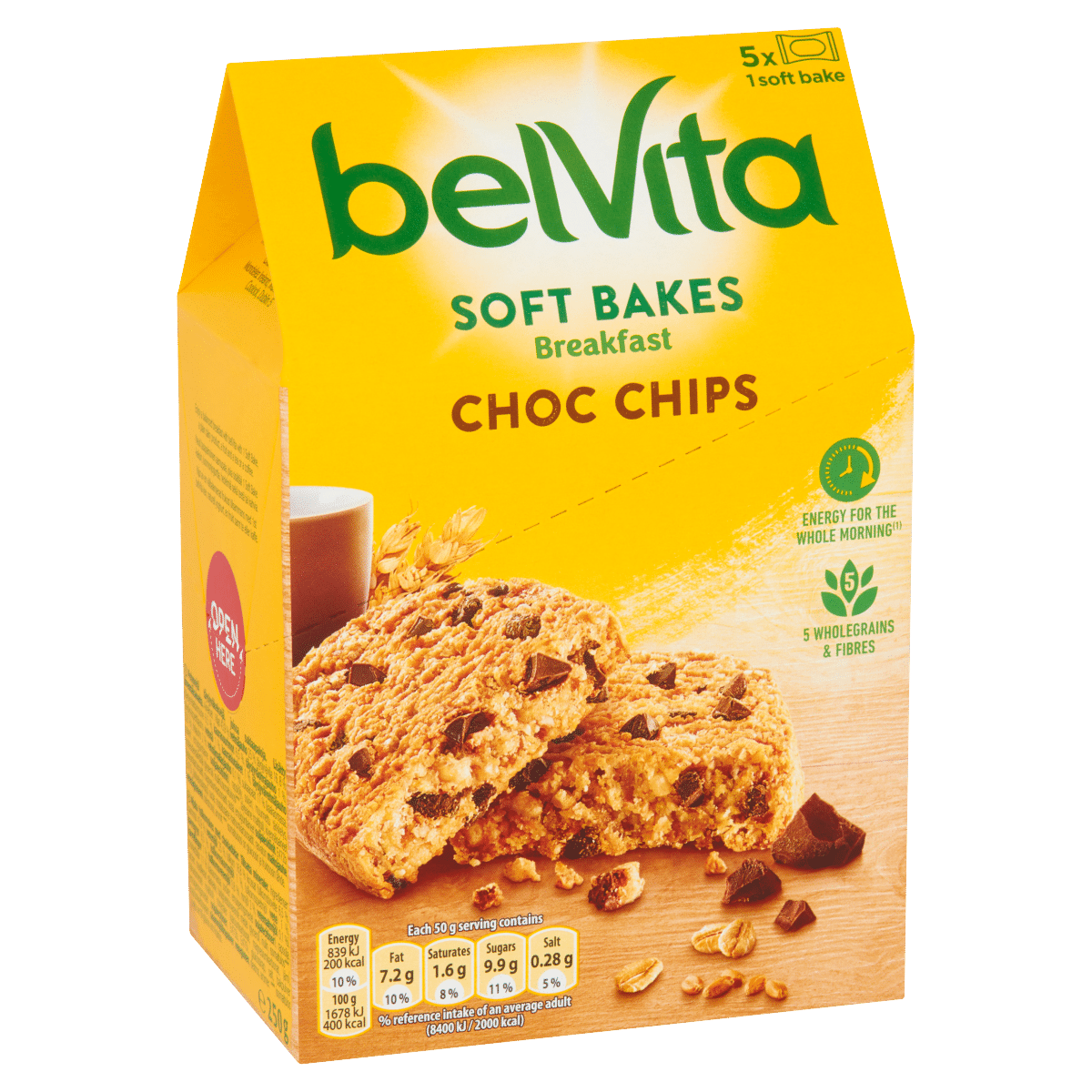Belvita Breakfast Biscuits Soft Bakes Choc Chips 250g
