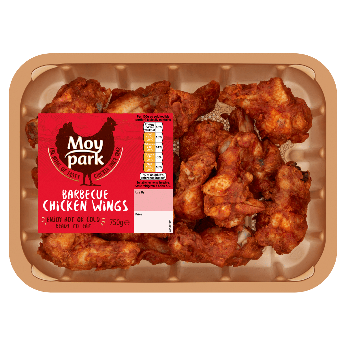 Moy Park Barbecue Chicken Wings 750g