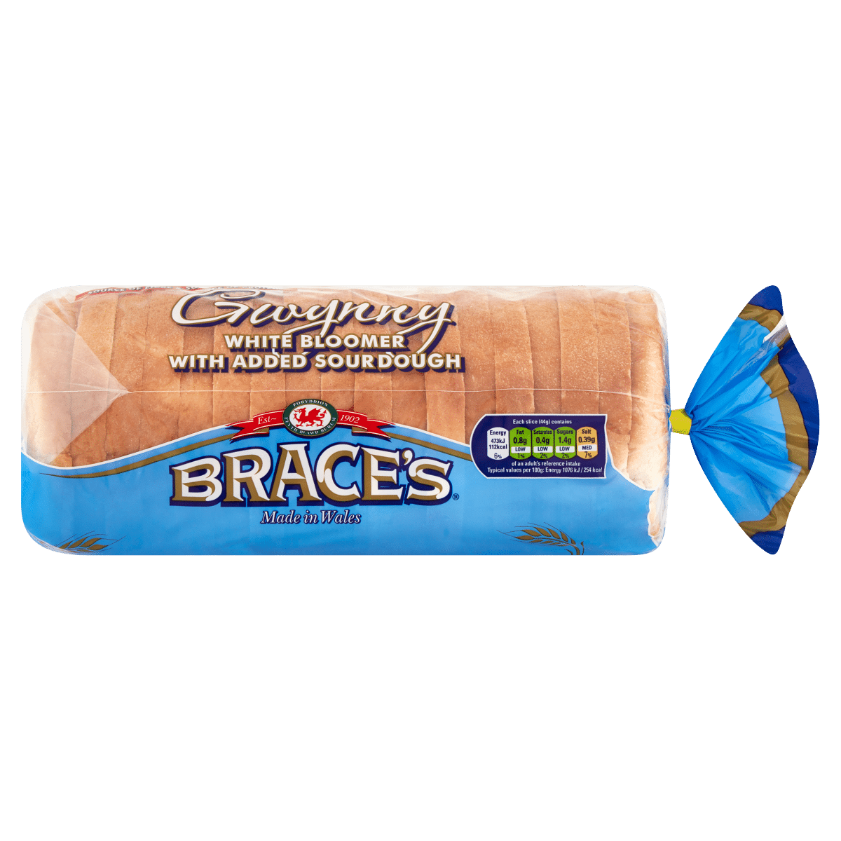 Brace’s Gwynny White Bloomer with Added Sourdough 800g