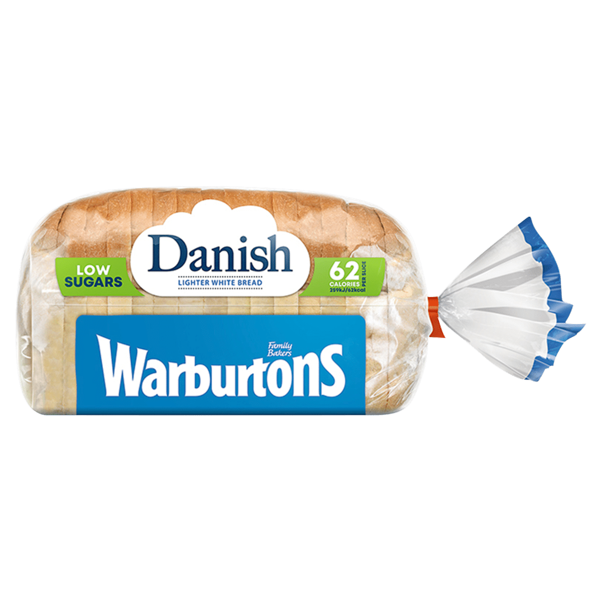 Warburtons Danish Lighter White Bread 400g