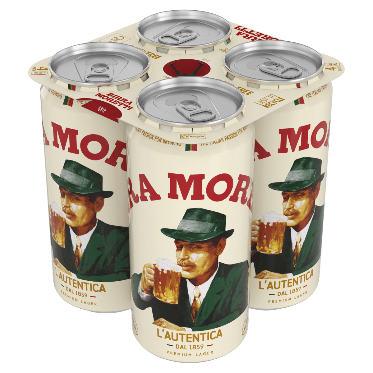 Birra Moretti Lager Beer 4x440ML Cans