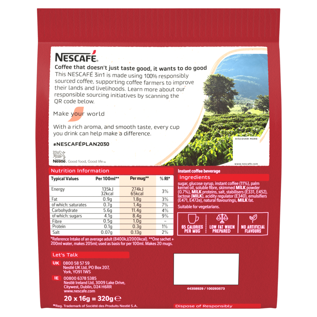 Nescafe 3 in 1 Original 20 x 16g (320g)