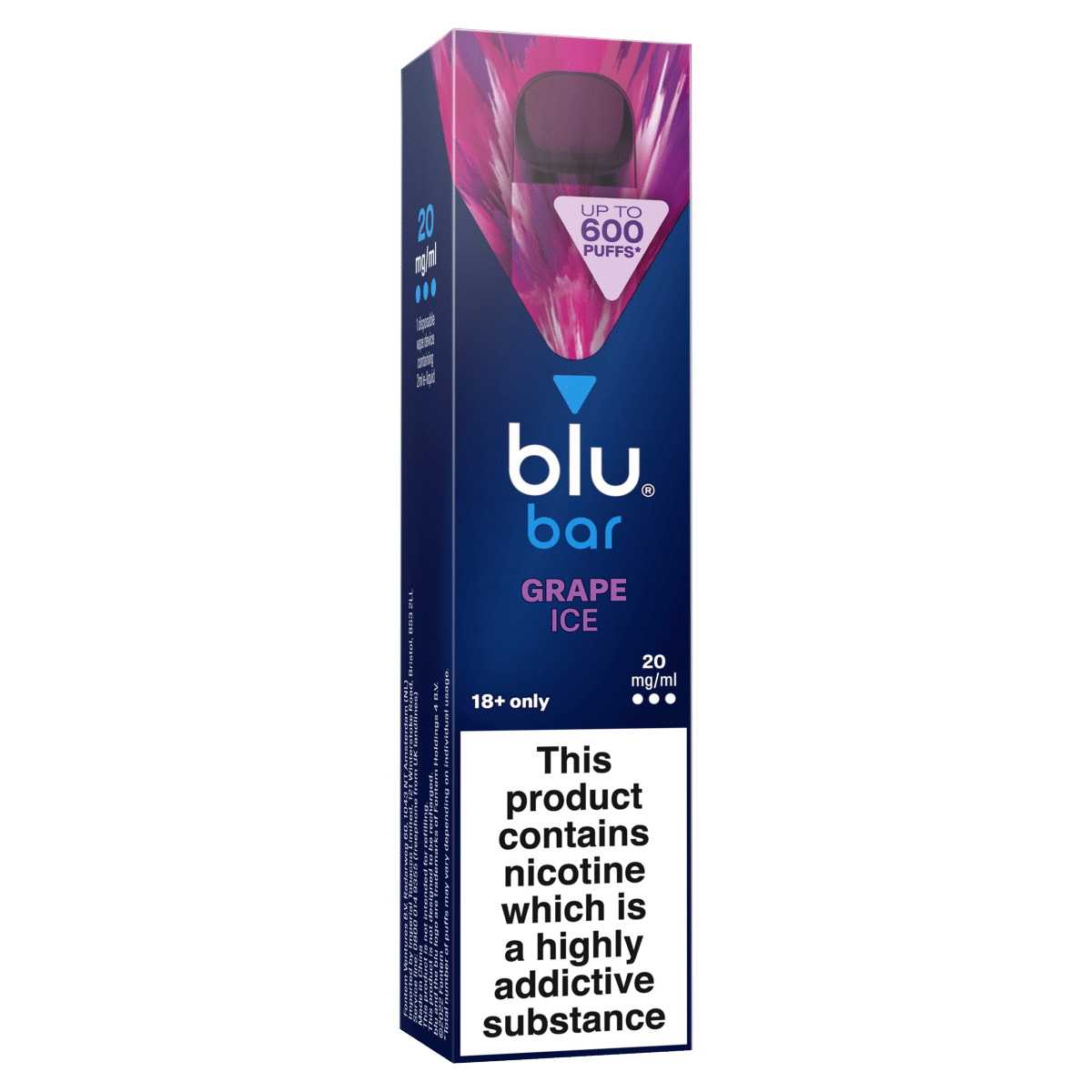 blu bar Grape Ice Disposable Vape 20mg/ml