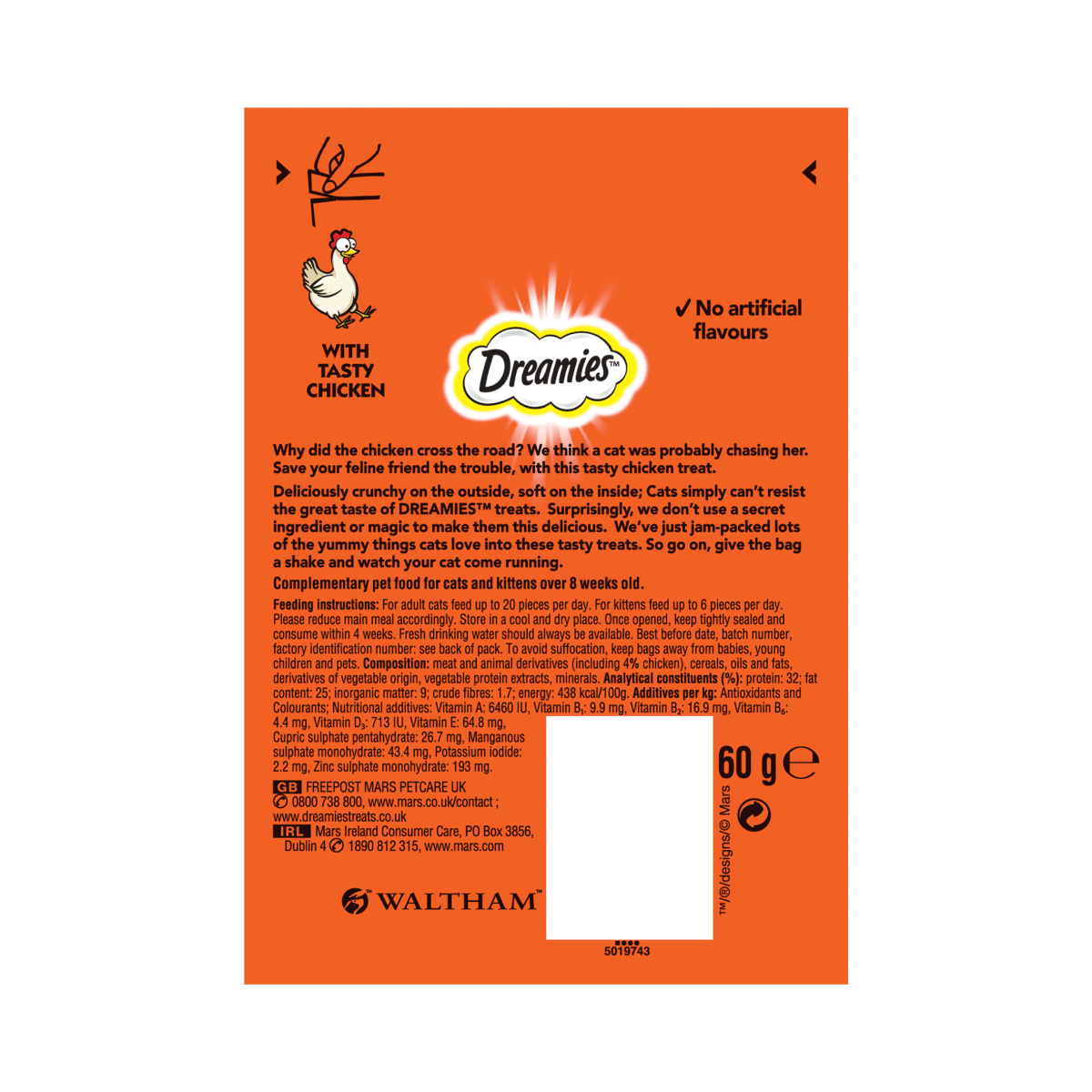 Dreamies Cat Treat Biscuits with Chicken 60g