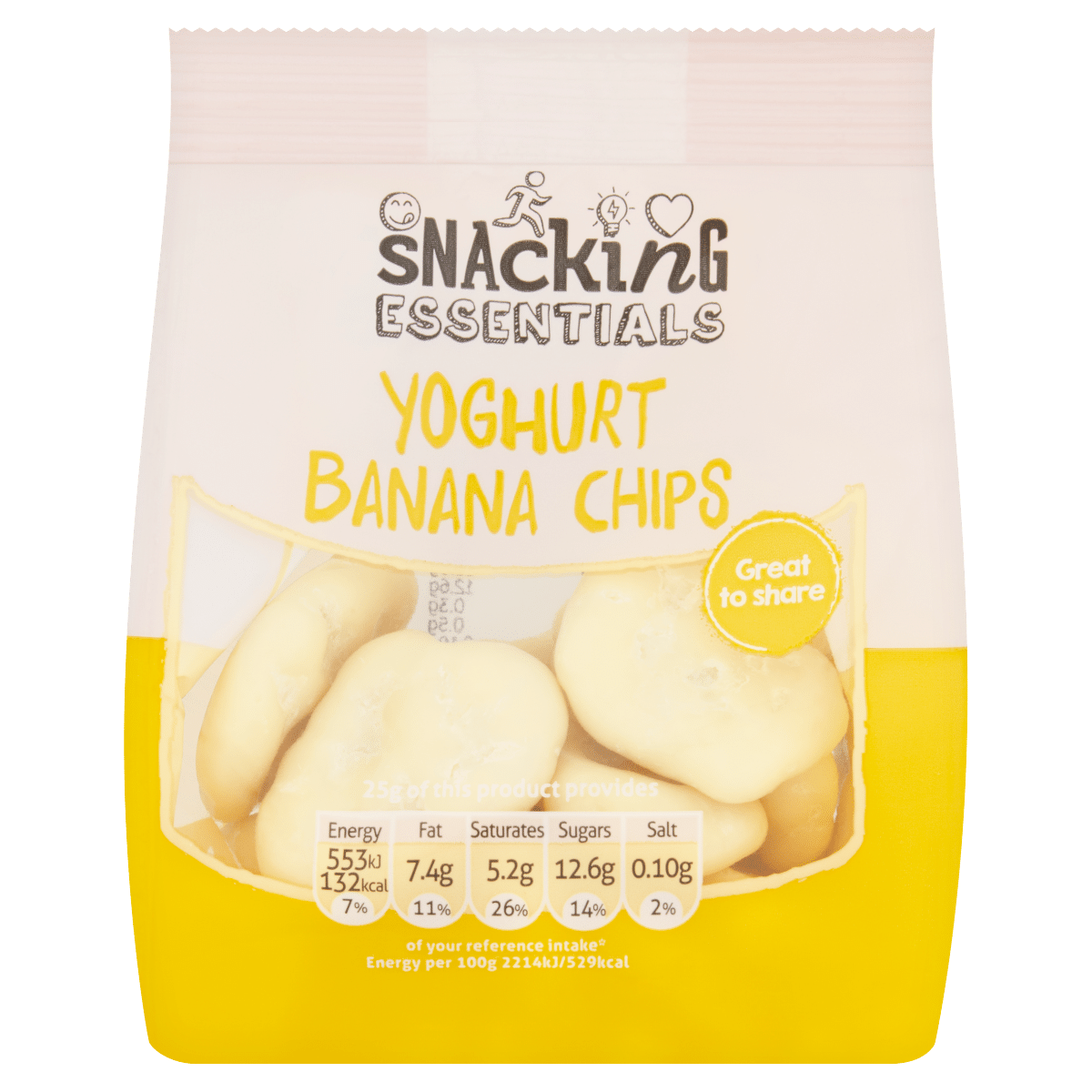 Snacking Essentials Yoghurt Banana Chips 100g