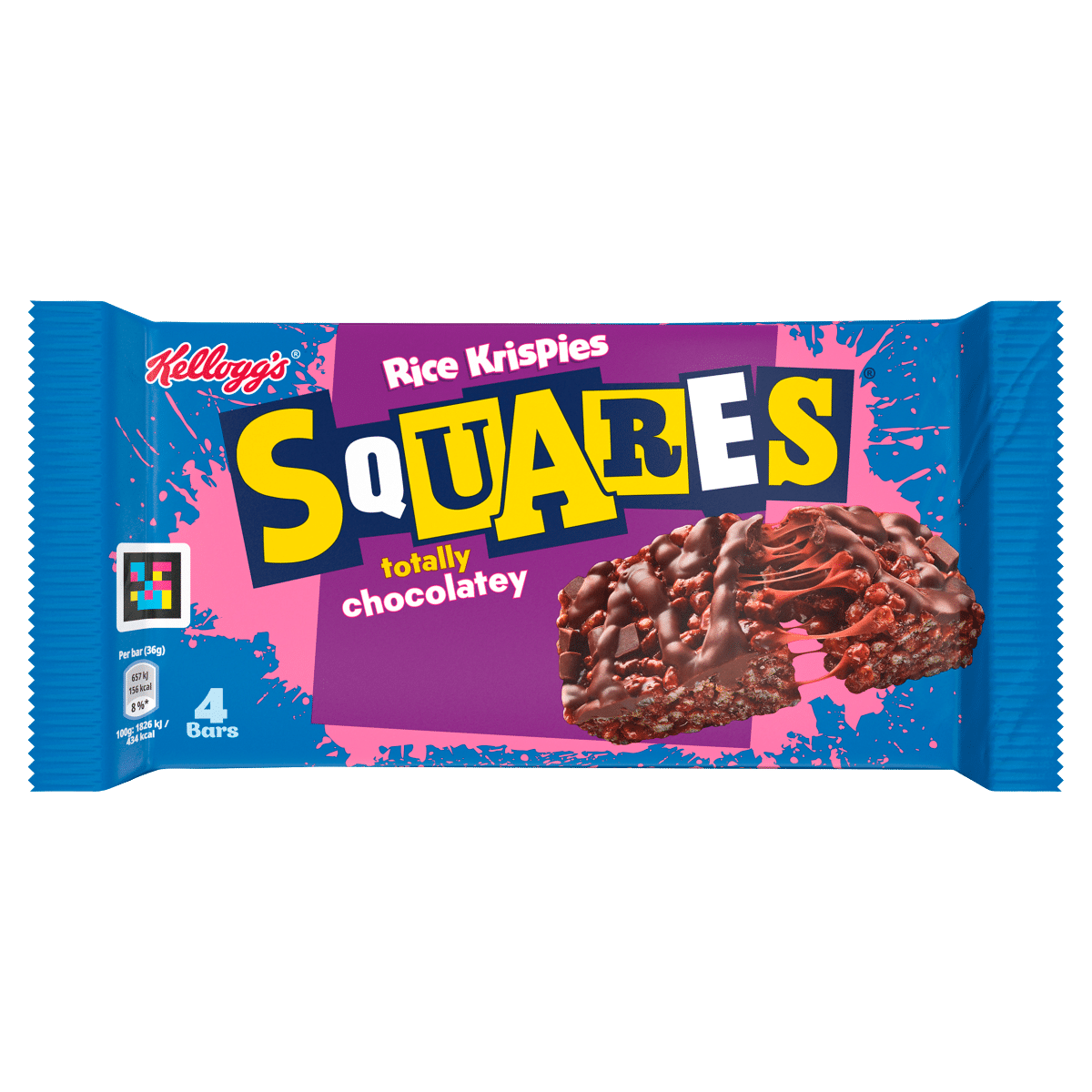 Kellogg’s Squares Rice Krispies Totally Chocolatey Bars 4 x 36g (144g)