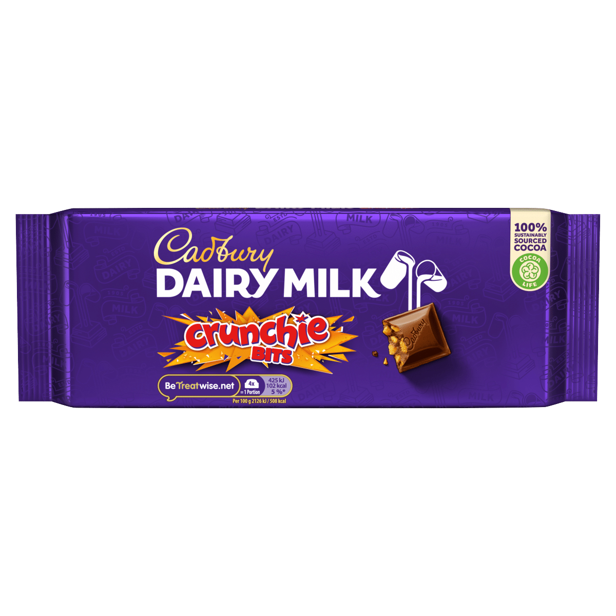 Cadbury Dairy Milk Crunchie Bits Chocolate Bar 180g