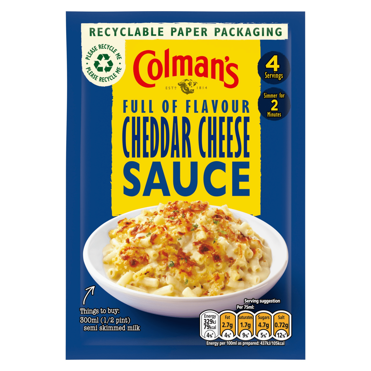 Colman’s  Sauce Mix Cheddar Cheese 40 g
