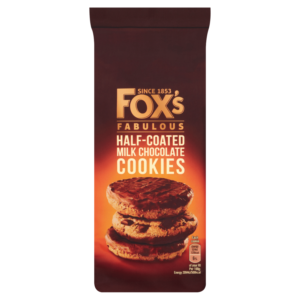 Fox’s Fabulous Half-Coated Milk Chocolate Cookies 175g