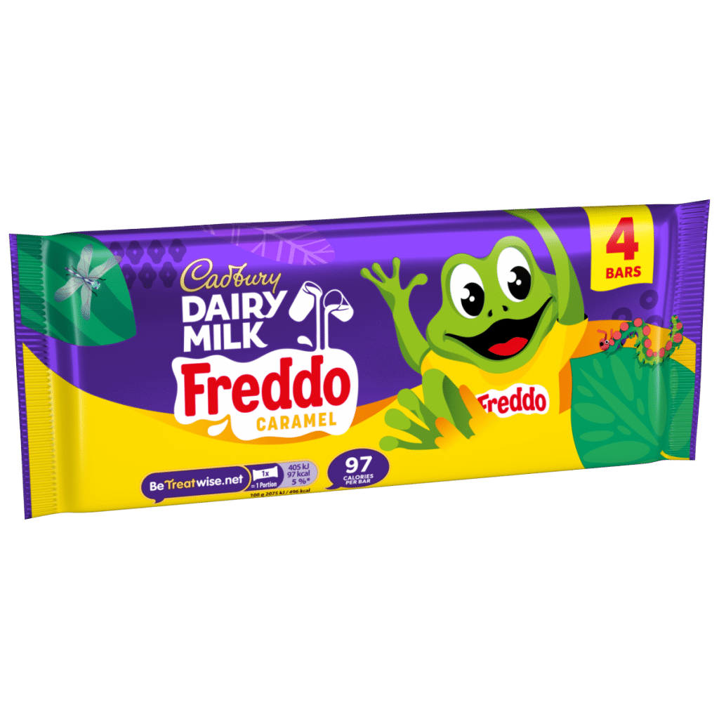 Cadbury Dairy Milk Caramel Freddo Chocolate Bar 4 Pack Multipack 78g (4 x 19.5g)