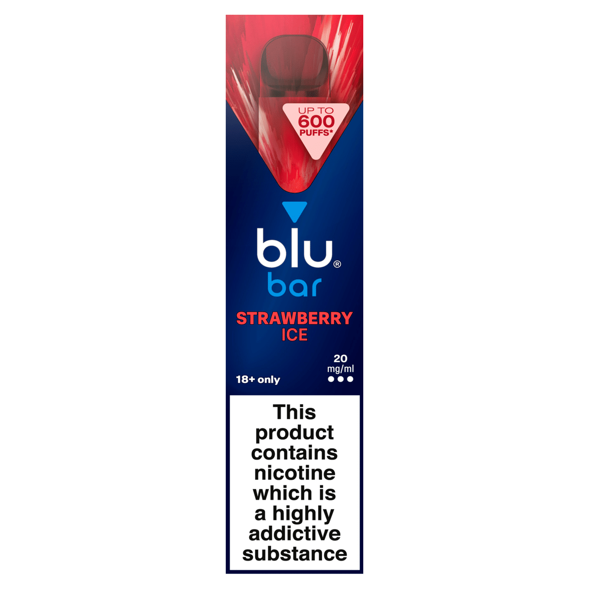 blu bar Strawberry Ice Disposable Vape 20mg/ml