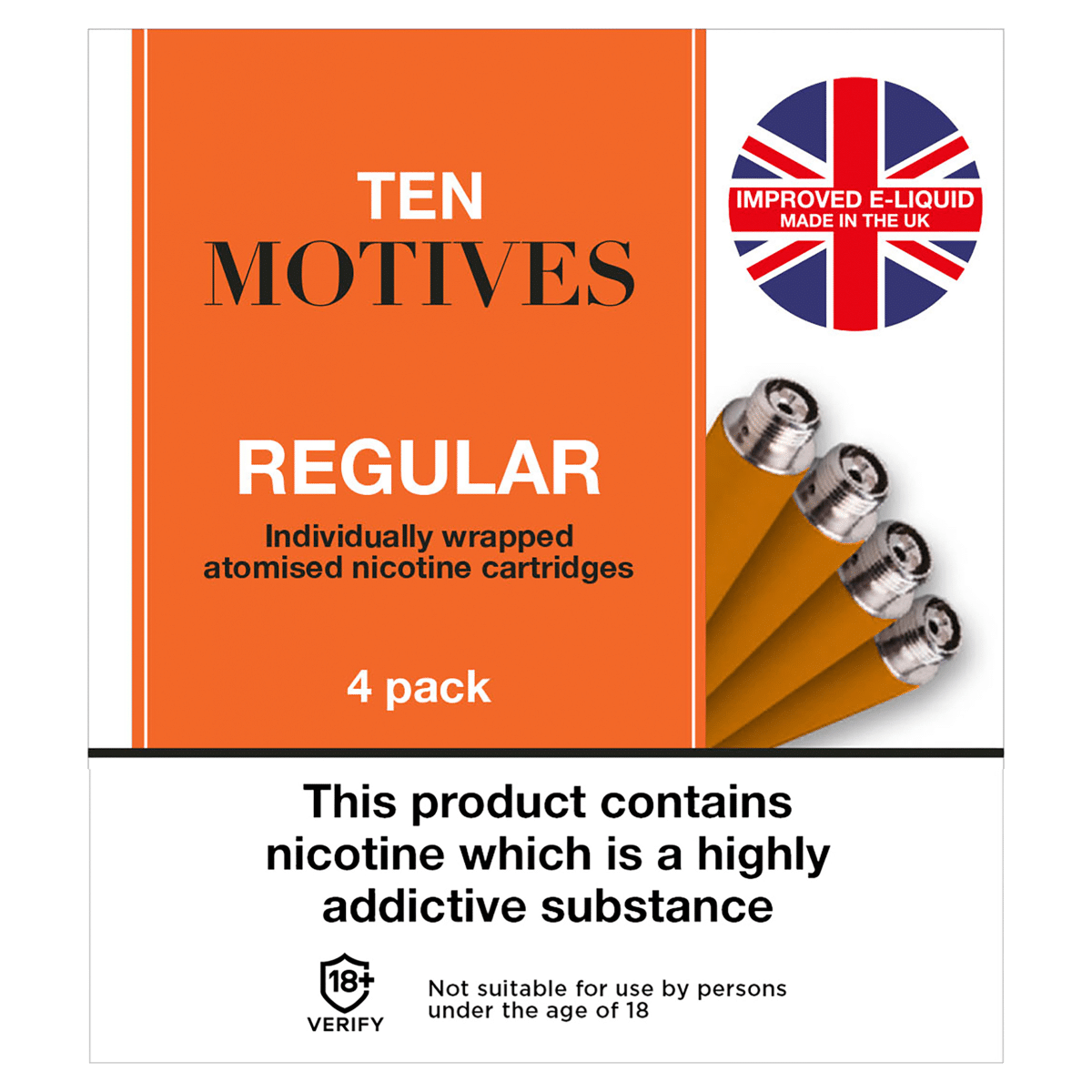 Ten Motives Regular Refills 16mg/ml 4 Pack