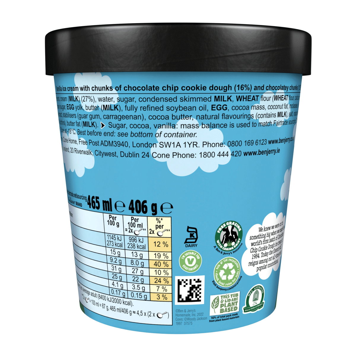 Ben & Jerry’s  Ice Cream Tub Cookie Dough 465ml