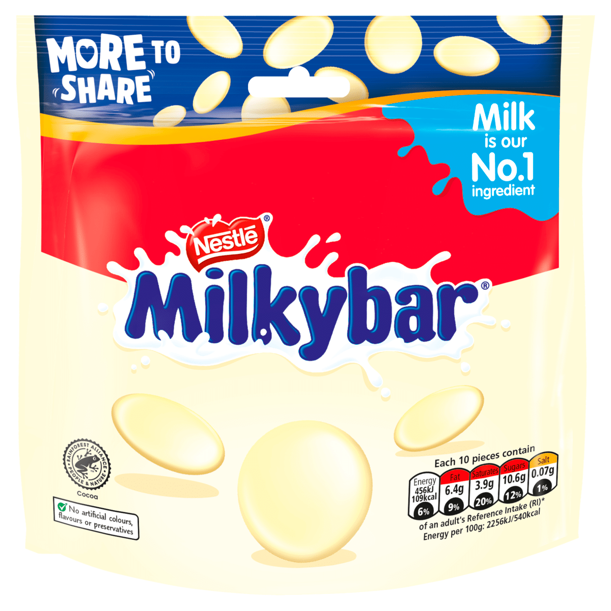 Milkybar White Chocolate Giant Buttons Sharing Bag 196g