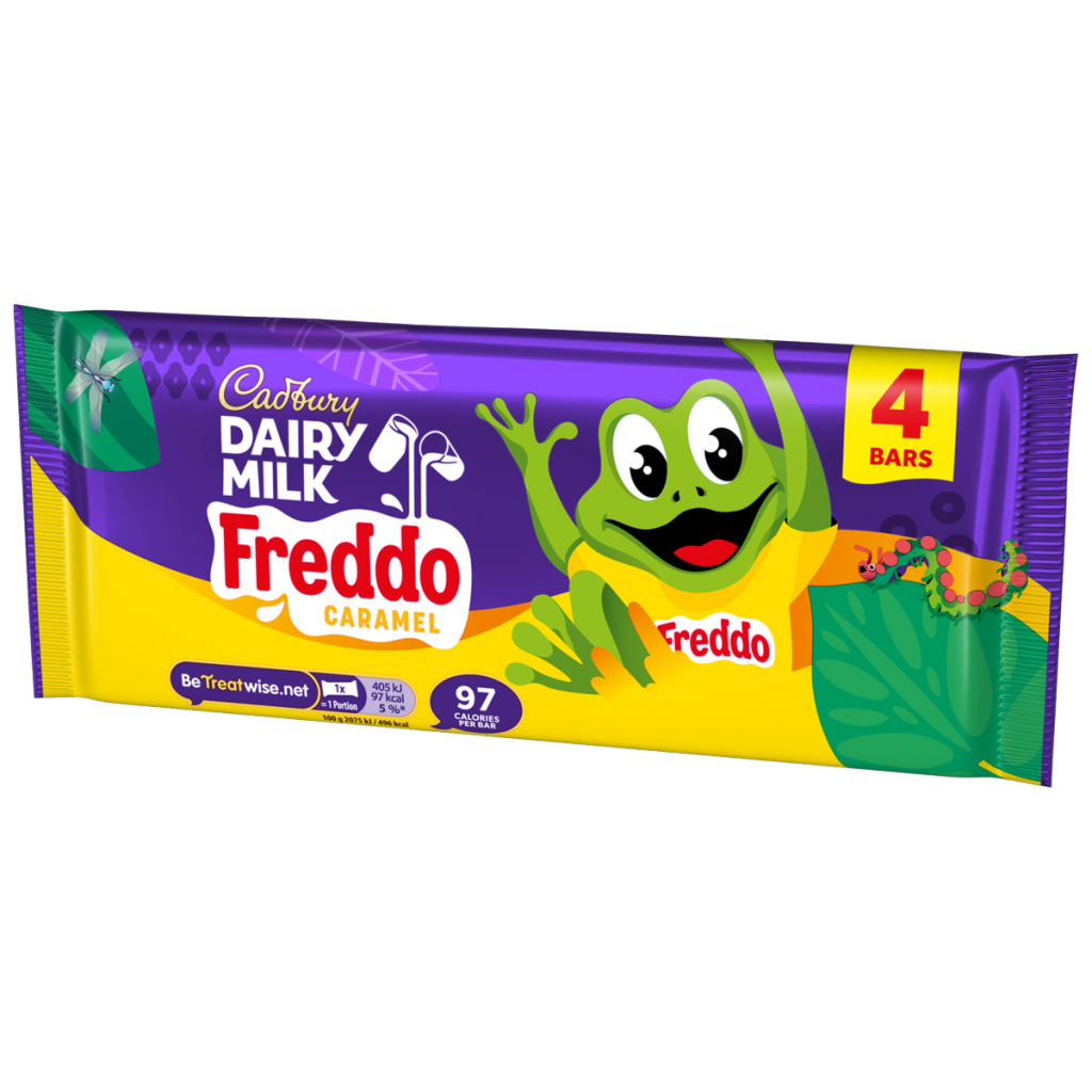 Cadbury Dairy Milk Caramel Freddo Chocolate Bar 4 Pack Multipack 78g (4 x 19.5g)