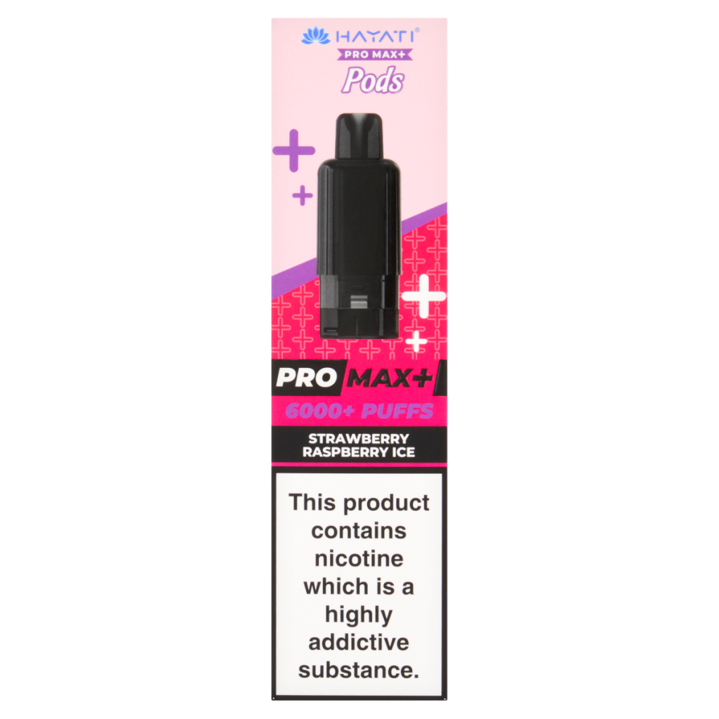 Hayati Pro Max+ 6000+ Puffs Strawberry Raspberry Ice Pods