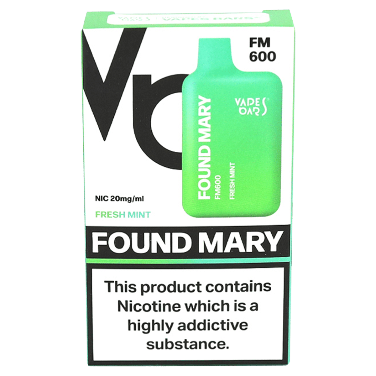 Vapes Bars Found Mary FM600 Fresh Mint