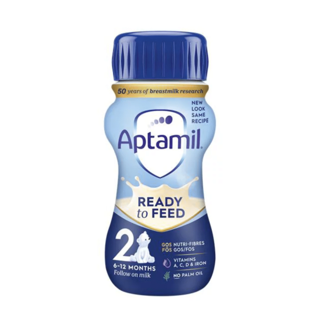Aptamil 2 Follow On Baby Milk Liquid Formula, Ready to Drink, 6-12 Months, 200ml