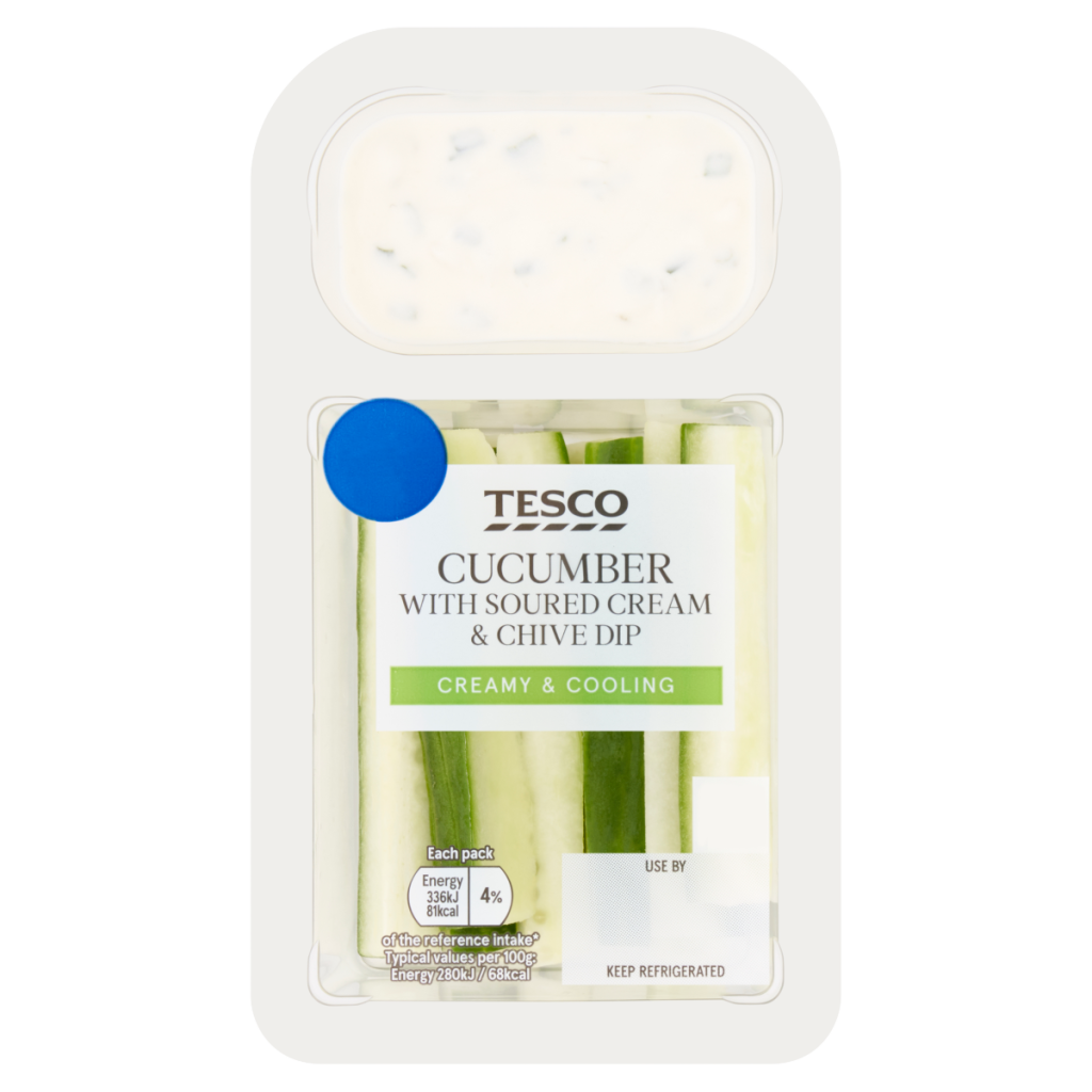 Tesco Cucumber with Sourced Cream & Chive Dip 120g