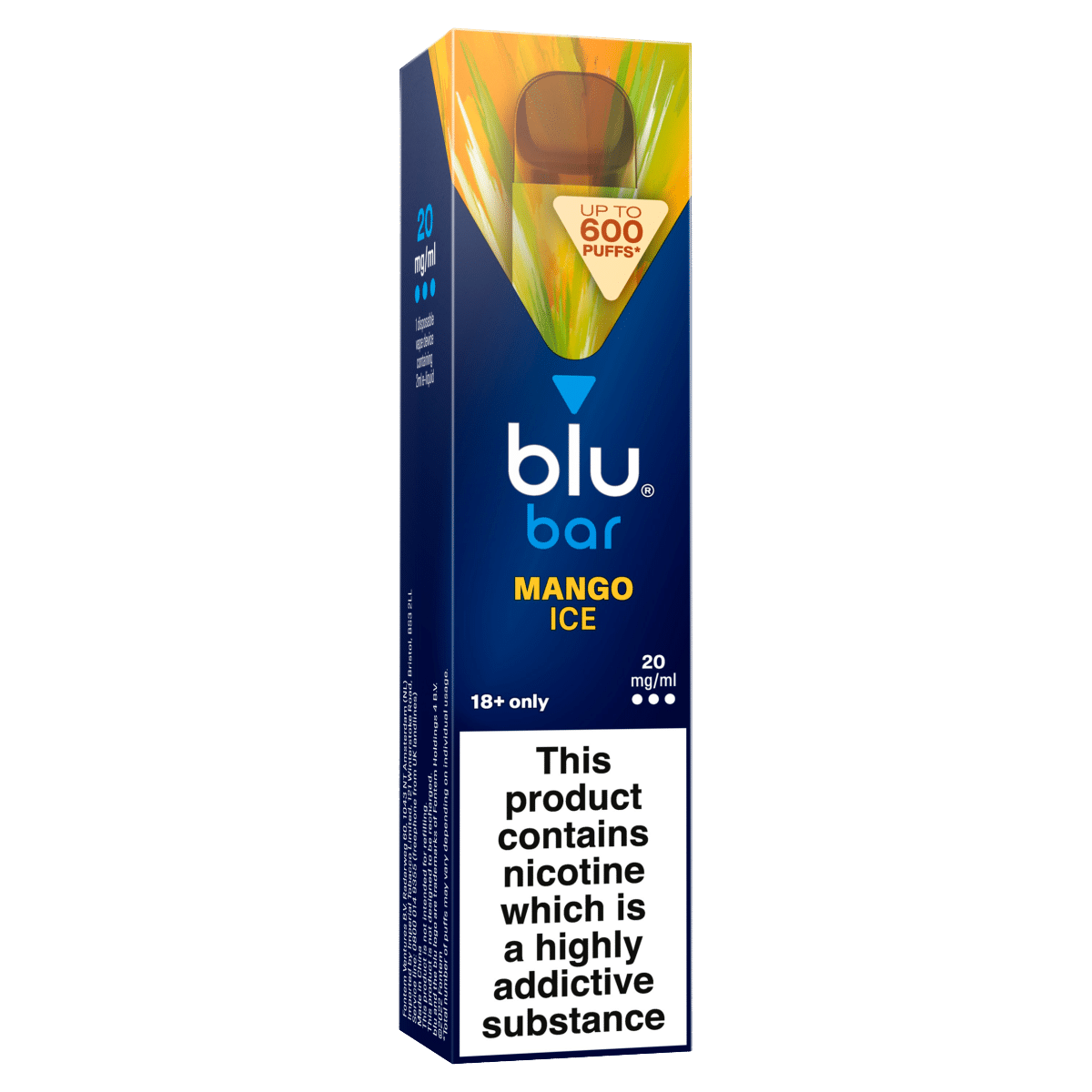 blu bar Mango Ice Disposable Vape 20mg/ml