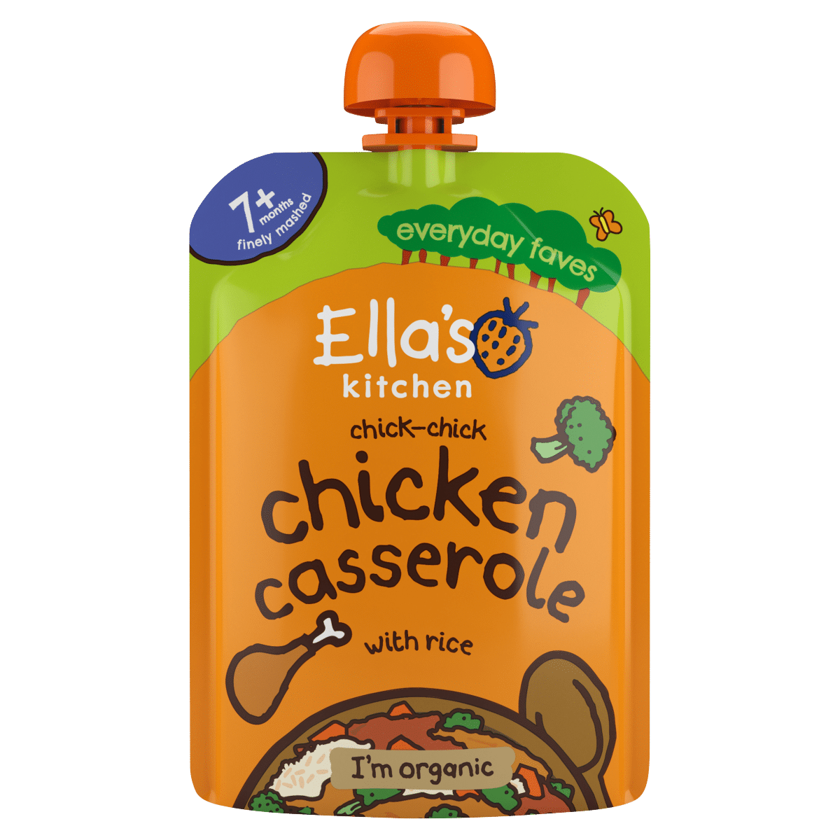 Ella’s Kitchen Organic Chicken and Rice Casserole Baby Pouch 7+ Months 130g