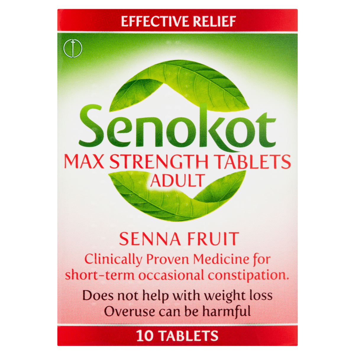 Senokot Max Strength Tablets Adult Senna Fruit 10 Tablets