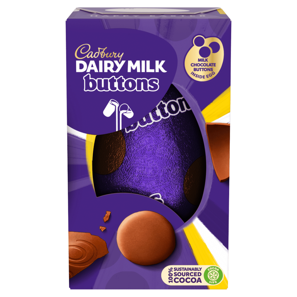 Cadbury Dairy Milk Giant Buttons Chocolate Easter Egg 96g