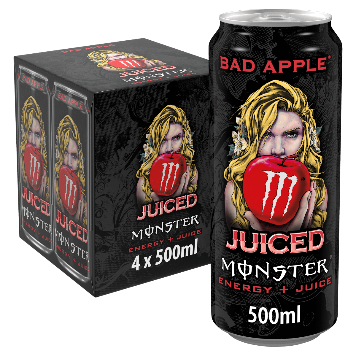 Monster Energy Drink Bad Apple 4 x 500ml