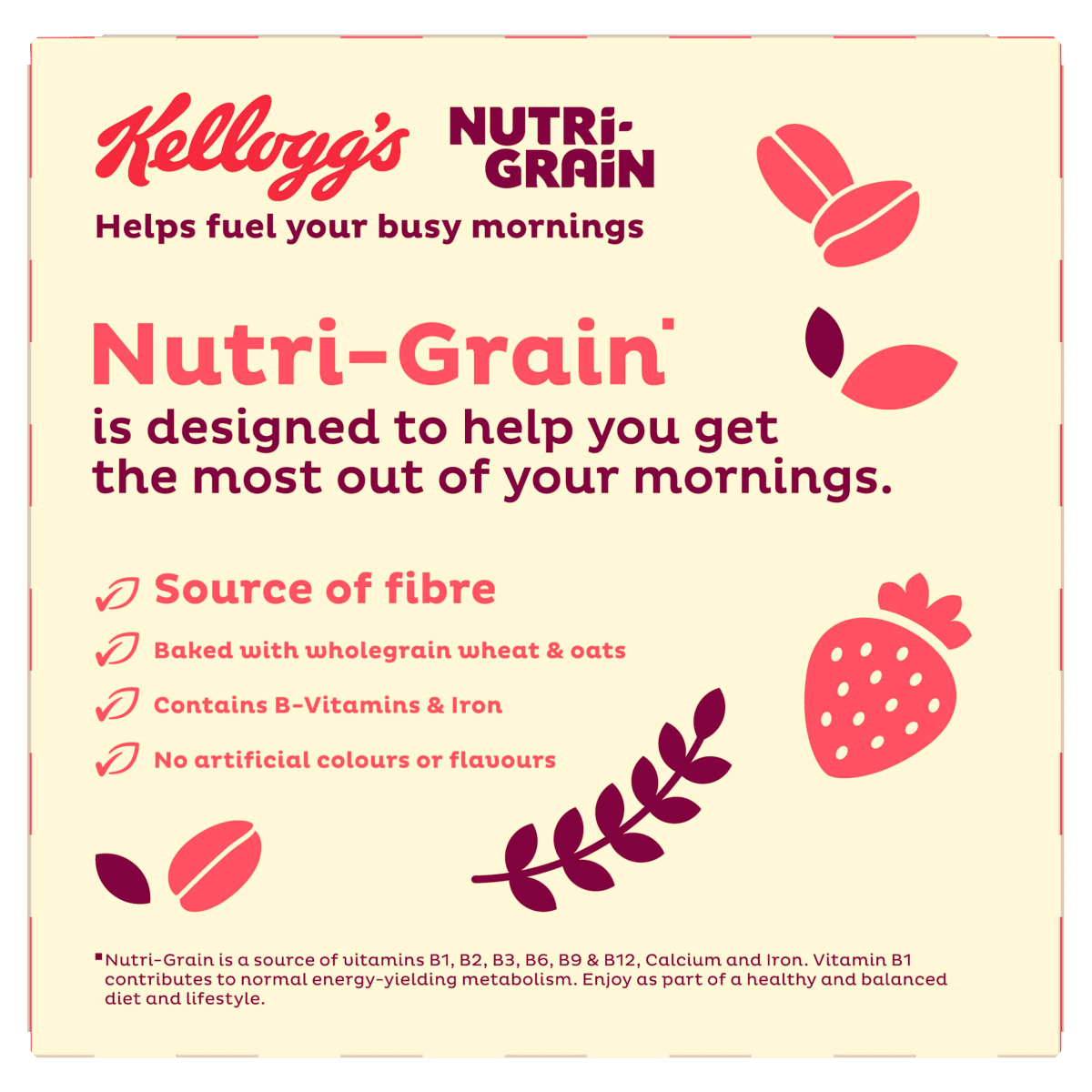 Kellogg’s Nutri-Grain Strawberry 6 x 37g (222g)