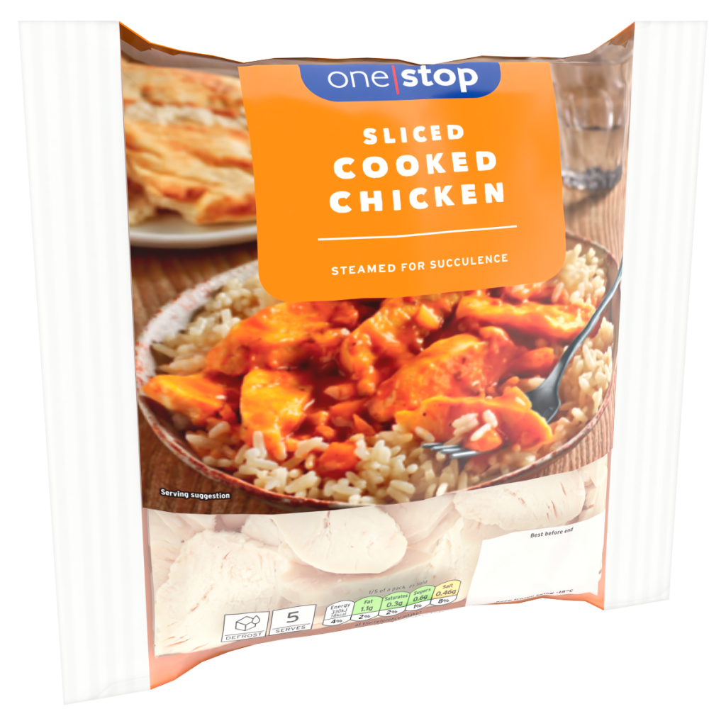 One Stop Sliced Cooked Chicken 340g