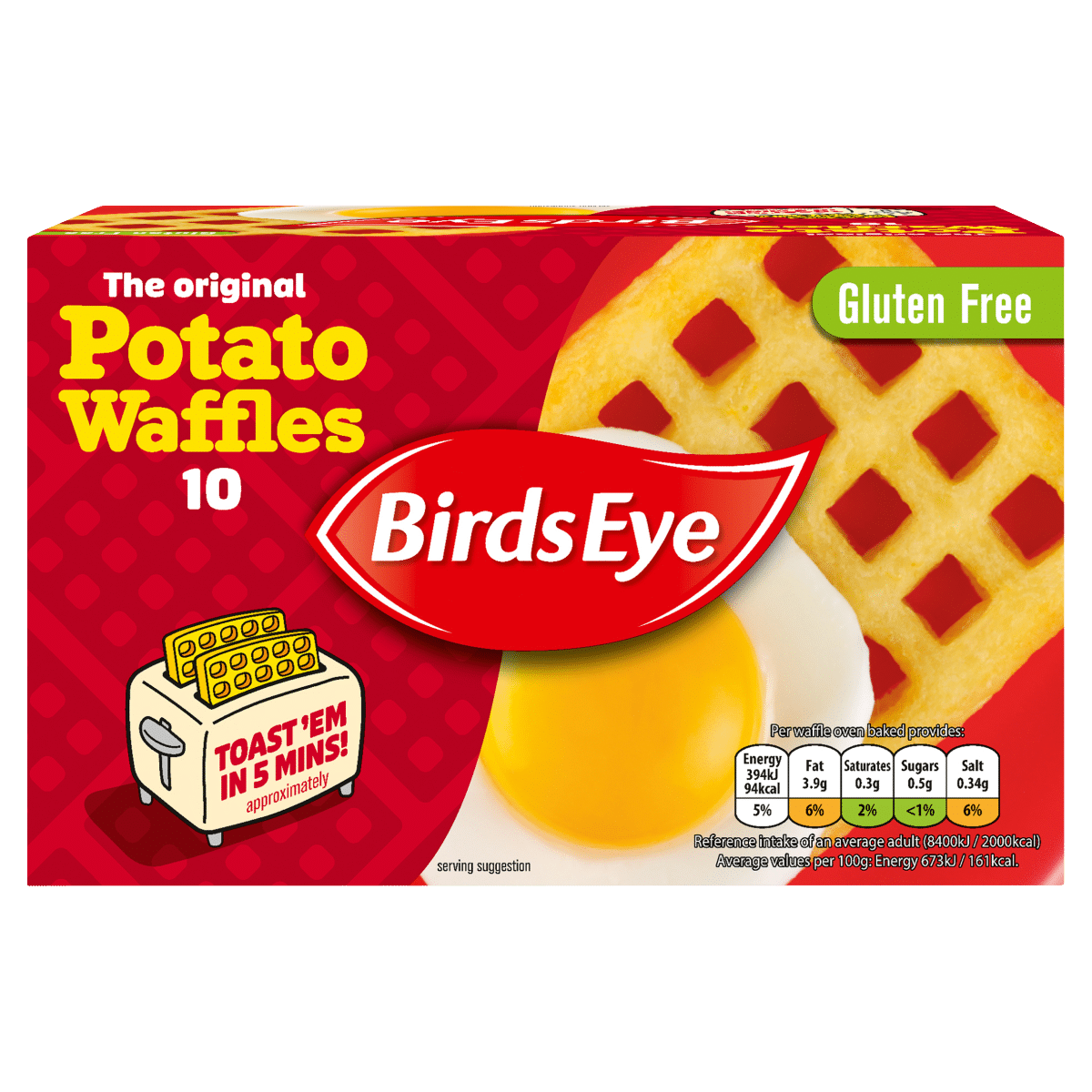 Birds Eye 10 The Original Potato Waffles 567g