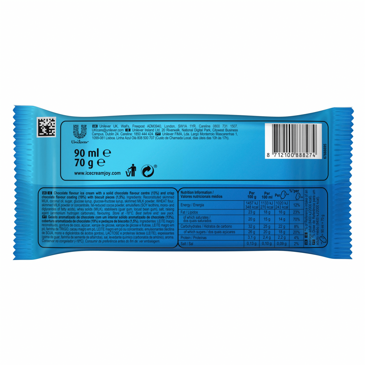 Heartbrand  Ice Cream Stick Feast Original chunky chocolate 90 ML