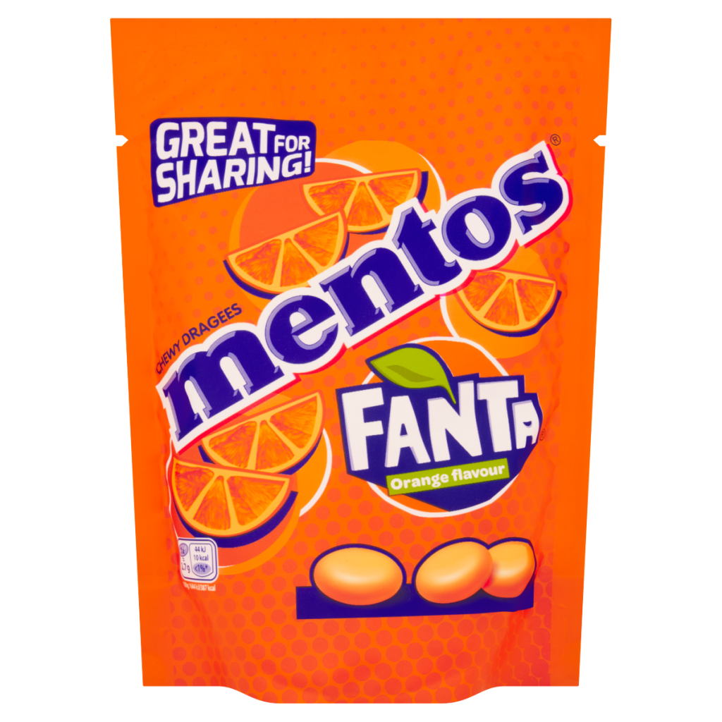 Mentos Fanta Orange Flavour Chewy Dragees 140g