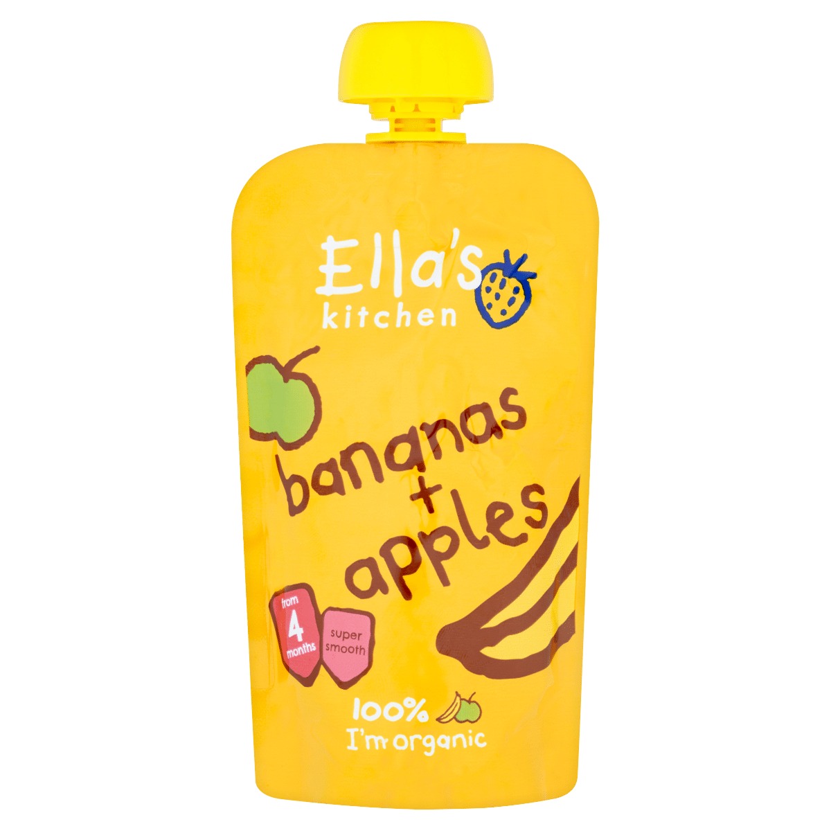 Ella’s Kitchen Organic Bananas and Apples Baby Pouch 4+ Months 120g